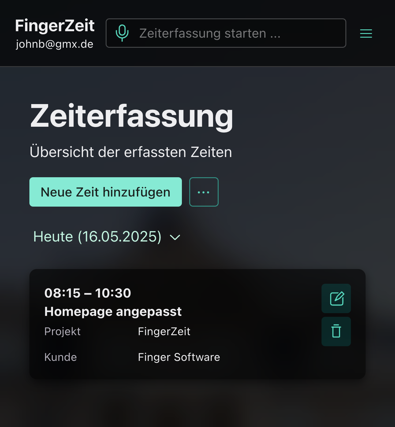 FingerZeit im Einsatz